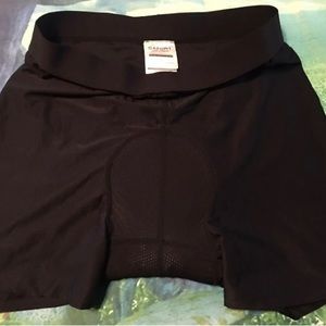 Black Cycling Shorts Black Size Large Padded Butt NEW!